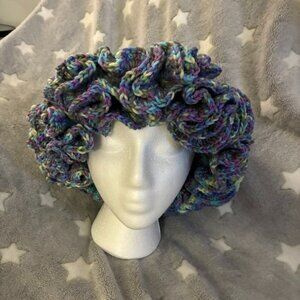 Crochet Ruffle Bucket Hat NEW